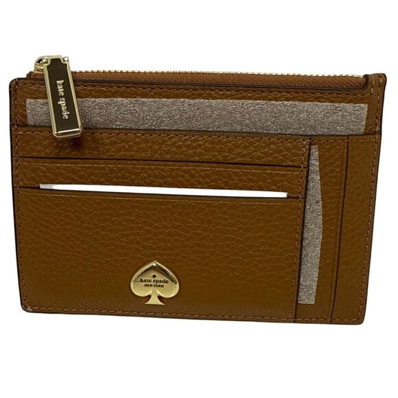 Kate Spade Kayla Wallet Warm Gingerbread Large Slim Cardholder Brown NEW Leather - Picture 1 of 6